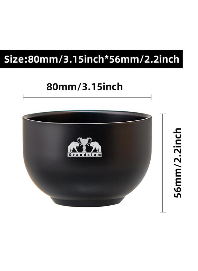 Grandslam Razor and Brush Stand with Double Stainless Steel Design Shave Soap Bowl Set for Shaving Brush and Straight Razors, Barber Razors, Safety Razors Black - Image 4
