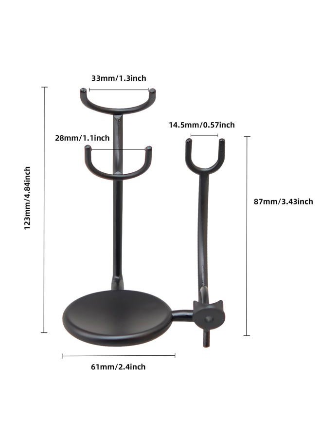 Grandslam Razor and Brush Stand with Double Stainless Steel Design Shave Soap Bowl Set for Shaving Brush and Straight Razors, Barber Razors, Safety Razors Black - Image 3
