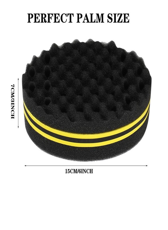 CXWUZH Barber Hair Brush Sponge Small Holes Afro Curl Twist Hair Sponges for Men Women Curls Natural Hair 2 Pcs with 1 Pc Hair Pick - Image 2