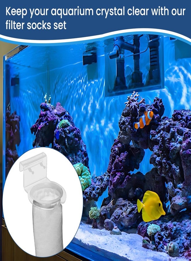 MESINURS 200 Micron 4" Ring Pre Filter Sock Bags & Holder Set, Aquarium Fish Tank Filter Strainer for Sumps, Overflows, Water Purification - Durable Reusable Filtration System - Image 4