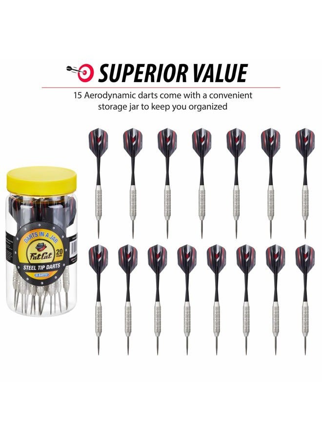 Fat Cat Darts In A Jar: Steel Tip Darts With Storage/Travel Container, 20 grams Pack Of 15 - Image 4