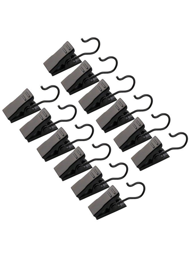 جانيون مجموعة من 120 مشبك ستائر من JANYUN من الفولاذ المقاوم للصدأ لتعليق الصور والستائر والديكور المنزلي والحرف اليدوية (أسود) - Image 1