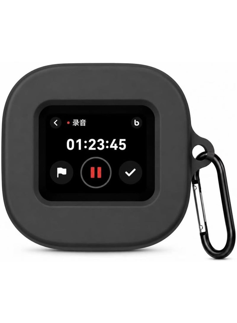 Ecosystem Silicone Case Compatible with Anker Soundcore Liberty 5 Pro Max (2026) Soft Silicone Protective Case Cover, Shockproof Sleeve with Carabiner، Black - Image 1