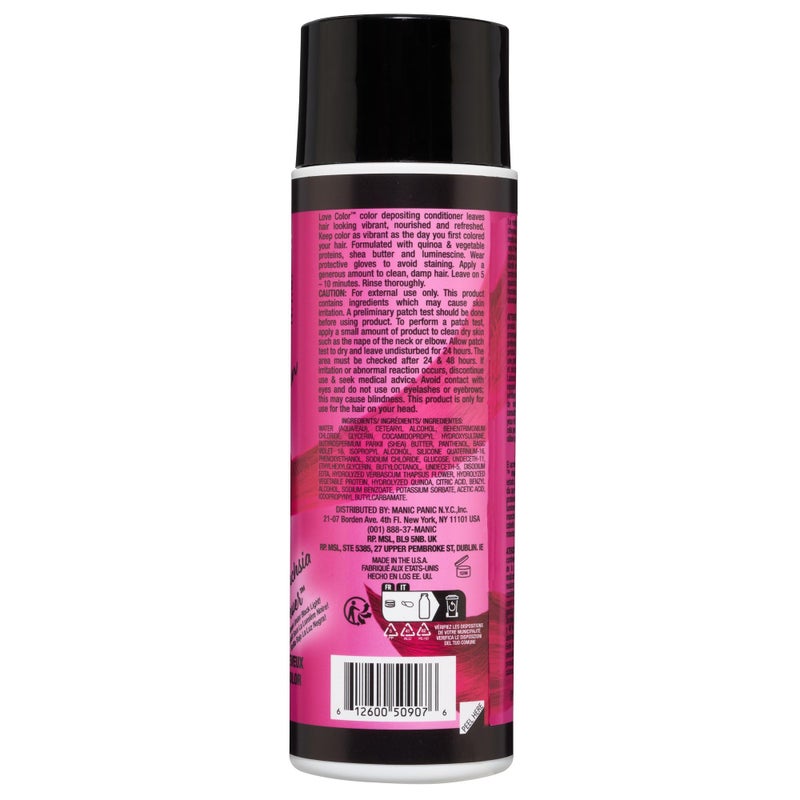 MANIC PANIC Cool Deep Pink Color Depositing Conditioner - Love Color Hair Conditioner Keeps Hair Vibrant, Nourished & Refreshed - Formulated with Shea Butter & Quinoa - Fuschia Fever (8oz) - Image 3