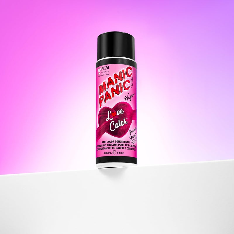 MANIC PANIC Cool Deep Pink Color Depositing Conditioner - Love Color Hair Conditioner Keeps Hair Vibrant, Nourished & Refreshed - Formulated with Shea Butter & Quinoa - Fuschia Fever (8oz) - Image 5