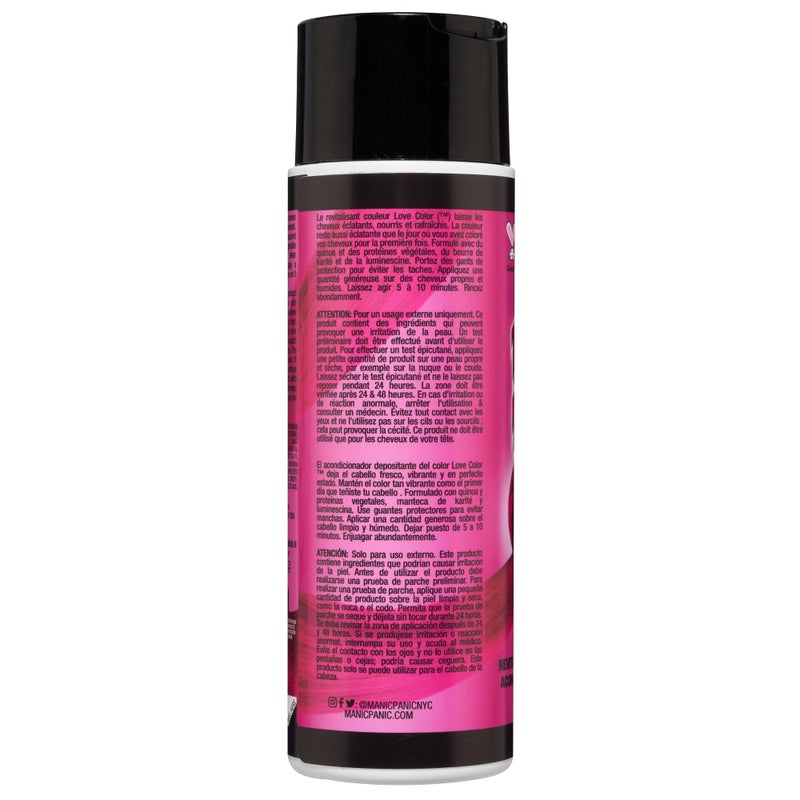 MANIC PANIC Cool Deep Pink Color Depositing Conditioner - Love Color Hair Conditioner Keeps Hair Vibrant, Nourished & Refreshed - Formulated with Shea Butter & Quinoa - Fuschia Fever (8oz) - Image 2