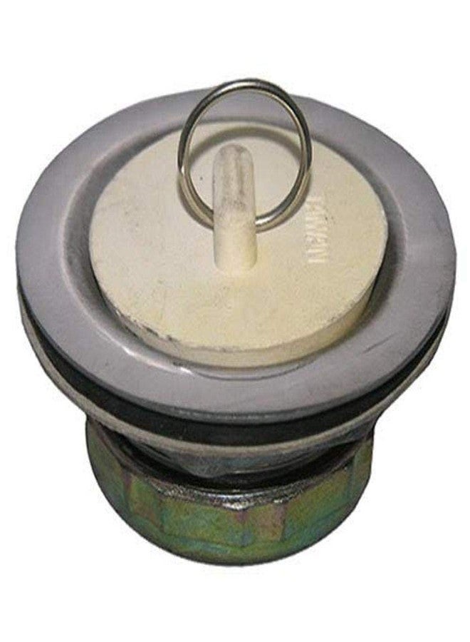 LASCO 03-1029 Chrome Laundry Tub Strainer with Stopper for 2-Inch Opening with 1-1/2-Inch Connections