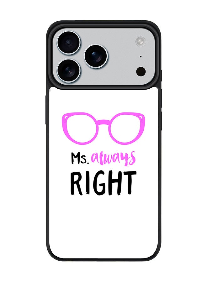 Stylizedd iPhone 17 Pro Max Case, [Compatible with MagSafe] Slim Magnetic cover Phone Case iPhone 17 Pro Max -Ms. Always Right - Image 1