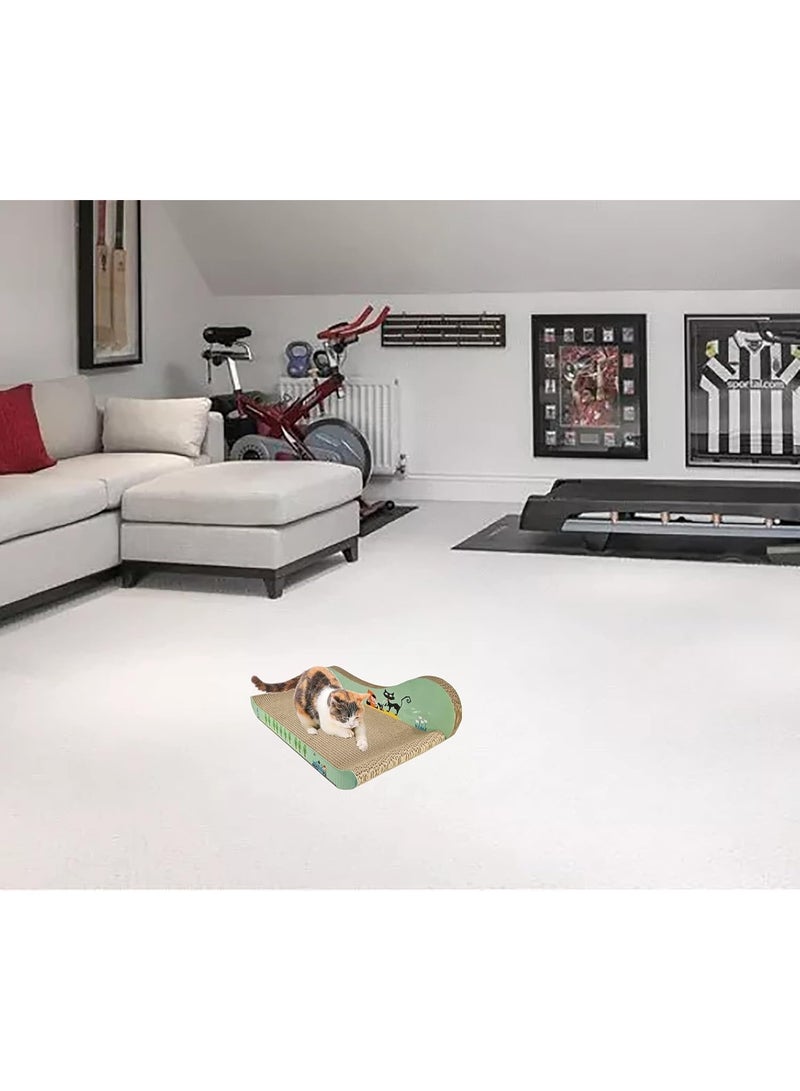 أن ان سي بيتس لوح خدش للقطط، كرتون للخدش، وسادة خدش، عشبة النعناع البري، بسيط، كثيف للغاية، لعب القطط، فوضوي قليلاً، خدش طبيعي، فوضوي مثلثي، خدش مريح للقطط، الطول = 48، العرض = 27، الارتفاع = 17 - Image 4