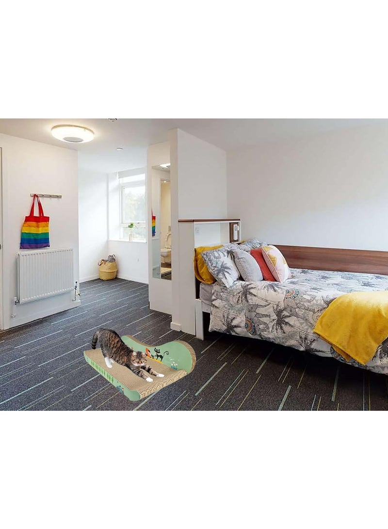 أن ان سي بيتس لوح خدش للقطط، كرتون للخدش، وسادة خدش، عشبة النعناع البري، بسيط، كثيف للغاية، لعب القطط، فوضوي قليلاً، خدش طبيعي، فوضوي مثلثي، خدش مريح للقطط، الطول = 48، العرض = 27، الارتفاع = 17 - Image 3