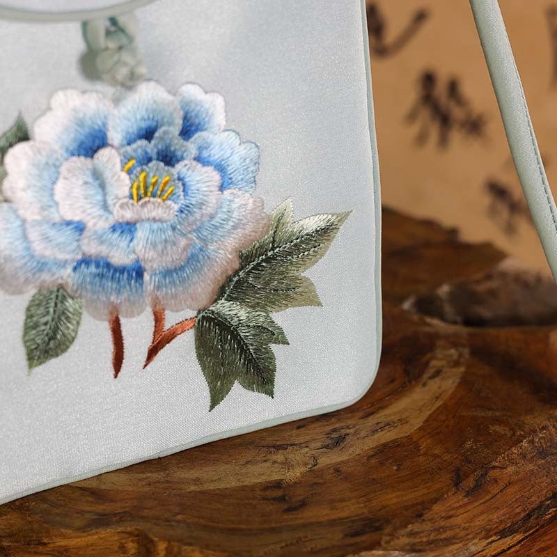 Mid-Autumn Festival Gift New Chinese Style Su Embroidery Mobile Phone Bag Embroidered Mobile Phone Bag Women'S Crossbody Small Bag Chinese Style Mobile Phone Bag - Image 3