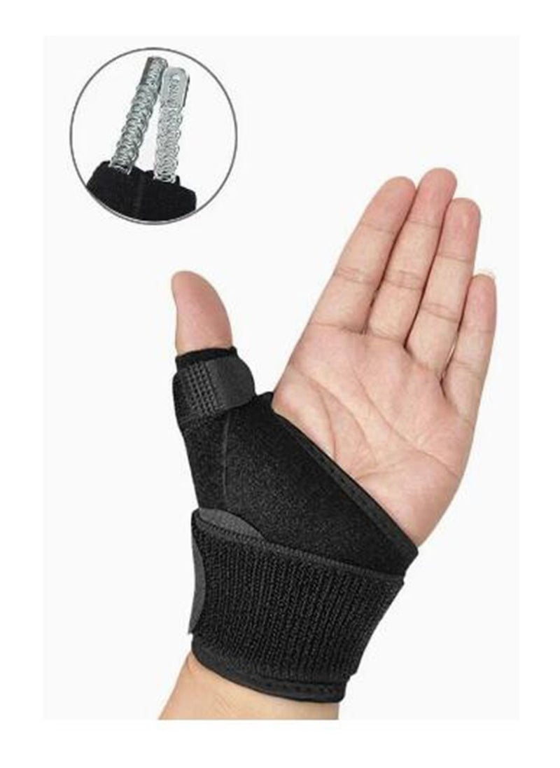 Generic - Sport Thumb Wrist Support Sleeve, Unisex Double Spring Compression Thumb Brace Wrist, Breathable Thumb Wrist Gloves for Pain Relief Arthritis Tendonitis Sprained - Image 1