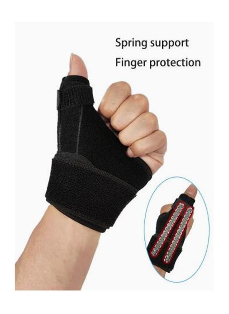 Generic - Sport Thumb Wrist Support Sleeve, Unisex Double Spring Compression Thumb Brace Wrist, Breathable Thumb Wrist Gloves for Pain Relief Arthritis Tendonitis Sprained - Image 1