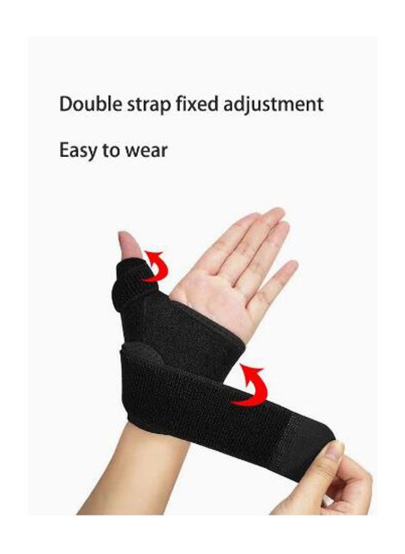 Generic - Sport Thumb Wrist Support Sleeve, Unisex Double Spring Compression Thumb Brace Wrist, Breathable Thumb Wrist Gloves for Pain Relief Arthritis Tendonitis Sprained - Image 1