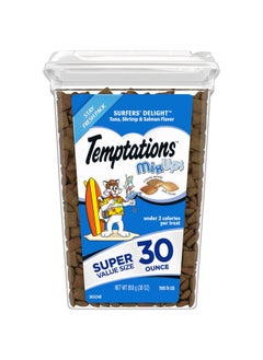 Temptations Temptations MixUps Surfer's Delight Flavor Crunchy and Soft Cat Treats, 30 oz. Tub  - Image 1
