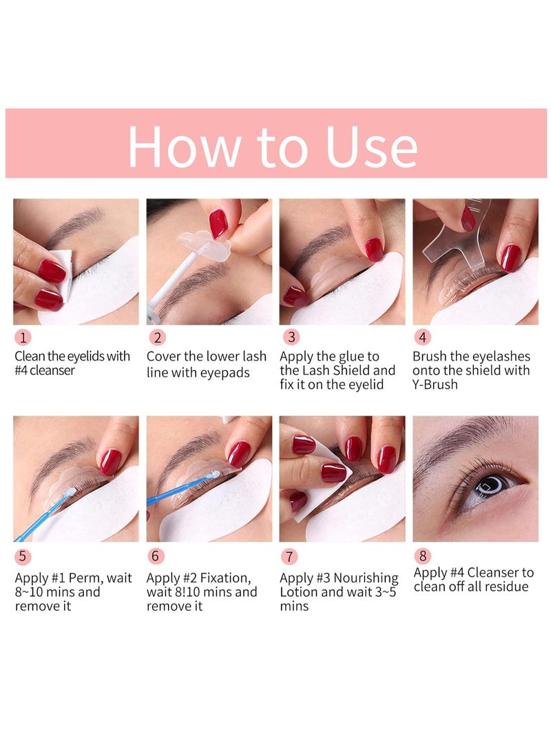 SYOSI مجموعة رفع الرموش، مجموعة تجعيد الرموش، مجموعة تجعيد الرموش الاحترافية، مجموعة تمديد الرموش، تجعيد الرموش شبه الدائم، مناسبة للاستخدام المنزلي في الصالونات - Image 5