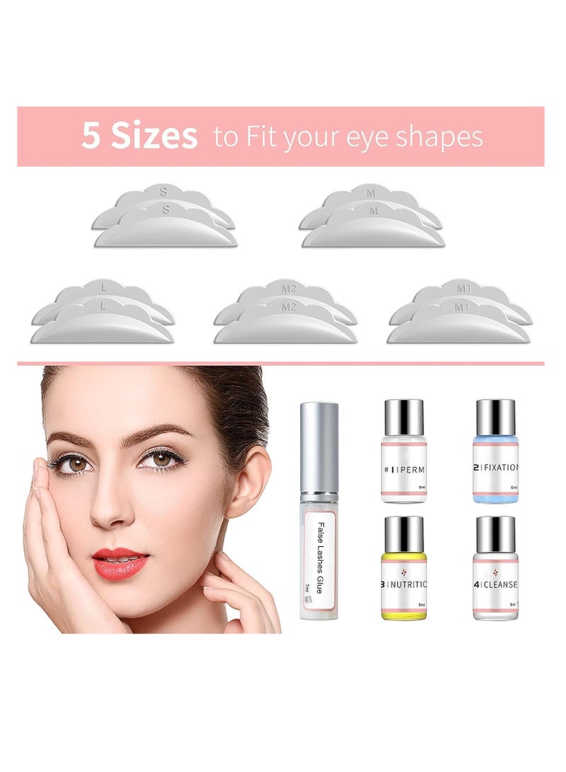 SYOSI مجموعة رفع الرموش، مجموعة تجعيد الرموش، مجموعة تجعيد الرموش الاحترافية، مجموعة تمديد الرموش، تجعيد الرموش شبه الدائم، مناسبة للاستخدام المنزلي في الصالونات - Image 2