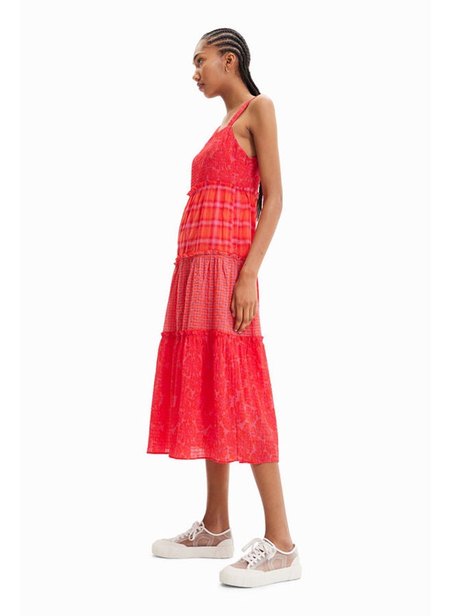 DESIGUAL فستان طويل بأشرطة مرقعة  - Image 2