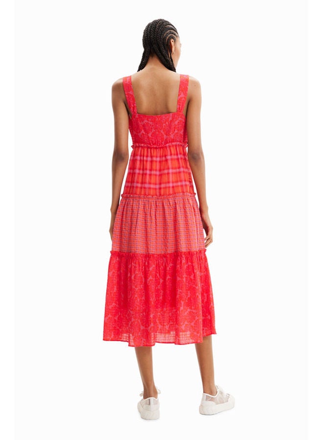 DESIGUAL فستان طويل بأشرطة مرقعة  - Image 4