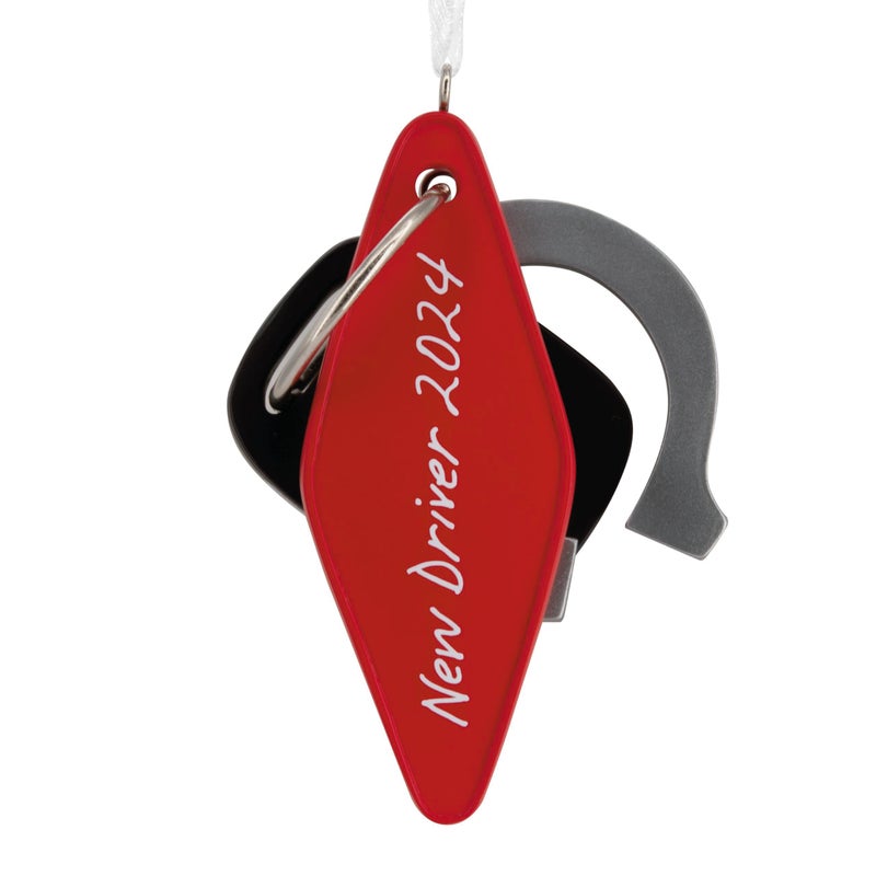 هولمارك Hallmark New Driver Key Fob 2024 Christmas Ornament - Image 2
