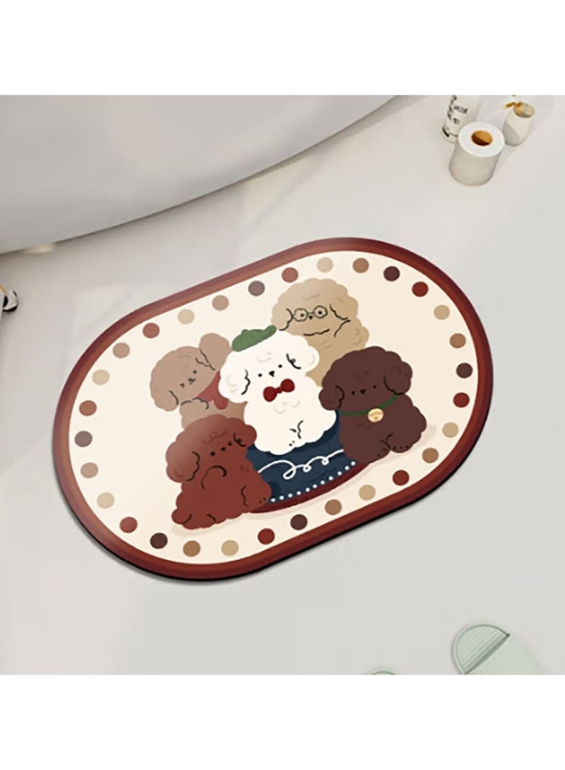 Jingke Quick-drying Absorbent Floor Mats Bathroom Anti-slip Mats Toilet Absorbent Foot Mats Entry-level Mats 40*60cm  034 - Image 2