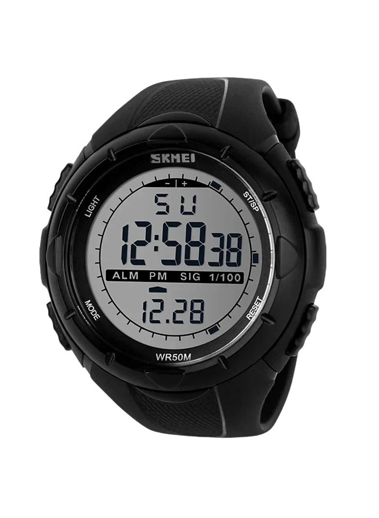 SKMEI - Skmei 1025 Black Digital Multifunction Sports Waterproof Watch Alarm, Stopwatch ,calender, LED - Image 1
