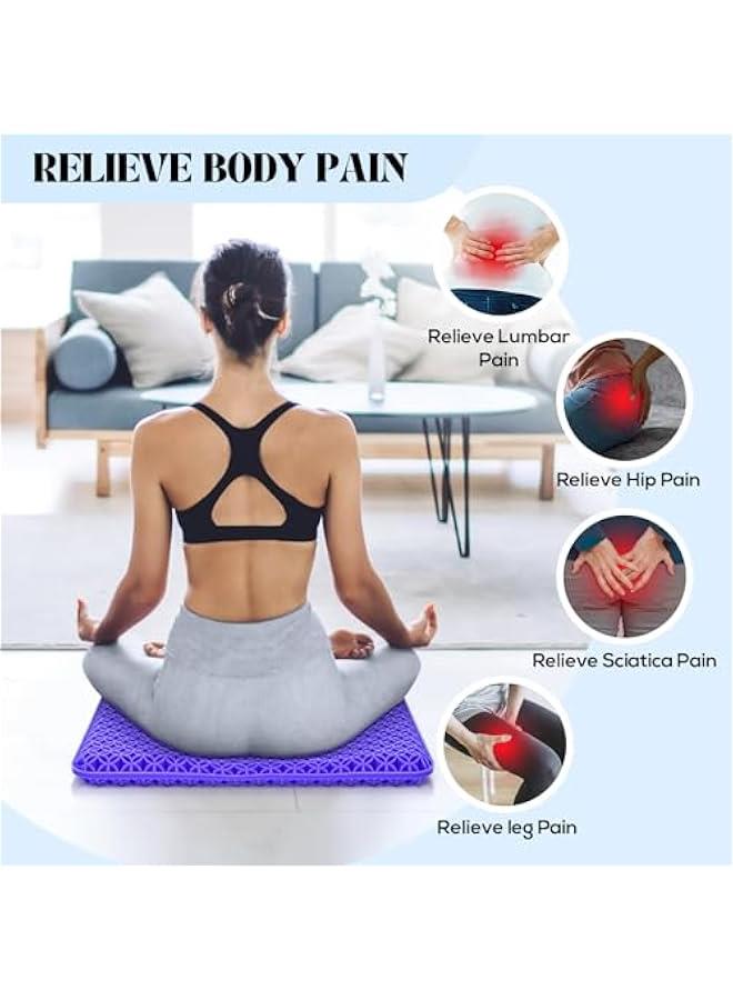 Seat Cushion, Thickened Big Gel Seat Cushion, Strong Support, Sciatica u0026 Back Pain Relief, Breathable Cool Suitable as Office Chair Cushion, Car Seat Cushion, Wheelchair Cushions, 2 Non-Slip Covers - Image 5