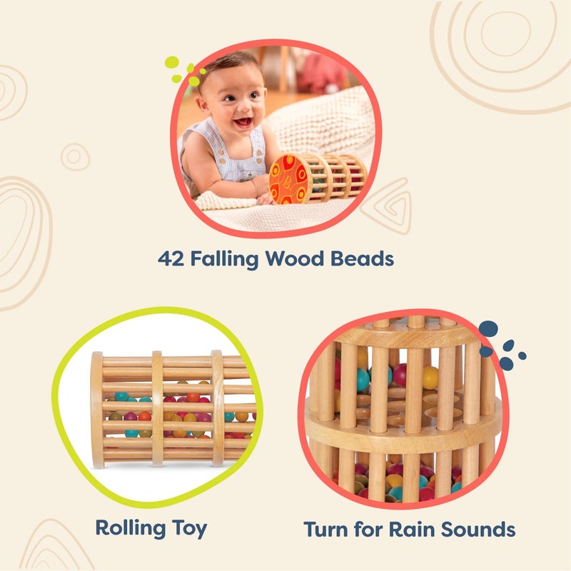 B. toys â€“ A â€“ Maze Rain Rush Dexterity Toy â€“ Crawling Rolling Tower â€“ Developmental Natural Wooden Rainmaker Toy â€“ Toys for Toddlers - Image 5