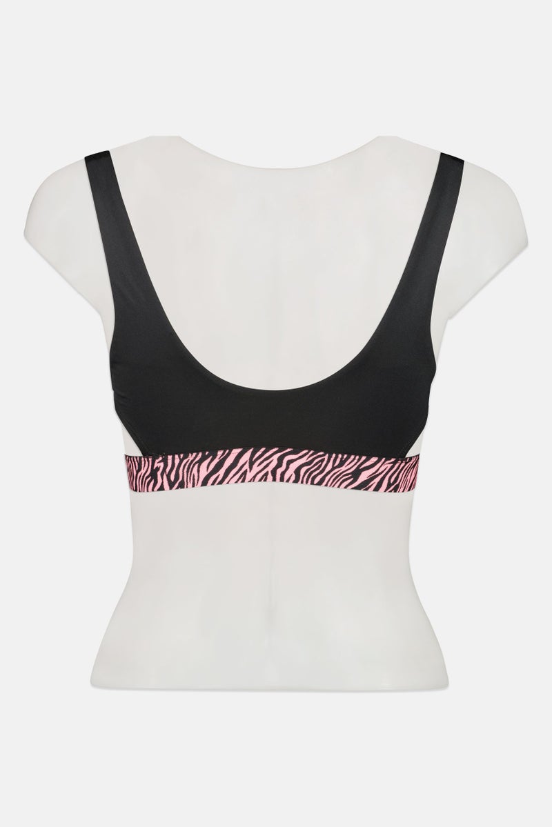 Nike Women Brand Logo Non Padded Bikini Top, Black - Image 3
