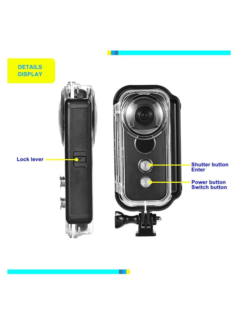 Protective Housing for Insta360 One X, Water-proof Camera Case, Perfect for Surfing, Skiing, Cycling and Skateboarding,Splash Protection Case with Bracket Accessories, Black - Image 5