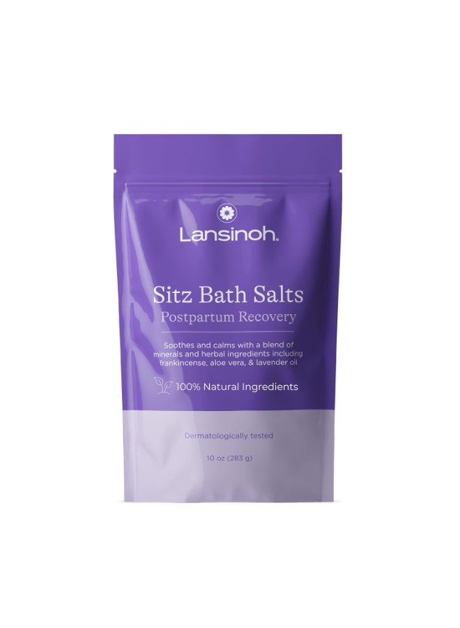 Lansinoh mOmma Lansinoh Sitz Bath Salts, Postpartum Essentials, and Hemorrhoid Treatment, Epsom Salt Bath Soak With Lavender Oil, Frankincense and Aloe Vera, 10 Ounce 