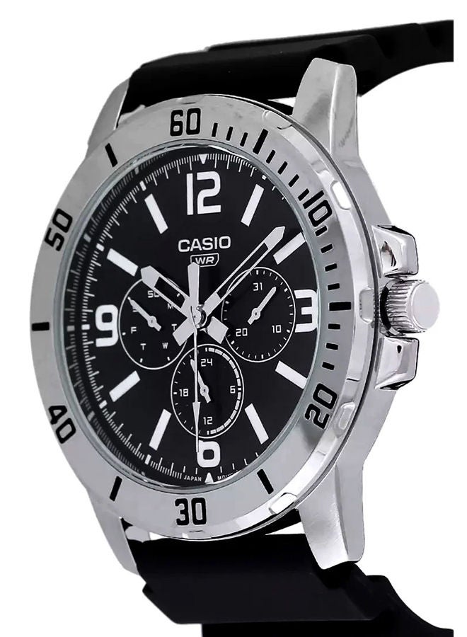كاسيو ساعة يد مطاط كرونوغراف MTP-VD300-1BUDF - Image 3