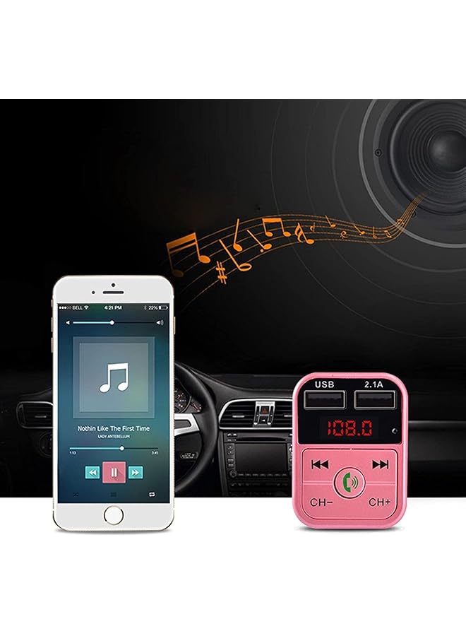 SYOSI Bluetooth, Car Bluetooth, Transmitterfm Transmitter Wireless Bluetooth, Compatible Handsfree Mp3 Audio Music Player, Dual Usb Radio Modulator Car Kit, 2.1A Charger (Black) - Image 3