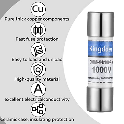 Kingdder 5 Pcs Digital Multimeter Fuse DMM-44/100 440MA 1000V DMM Replacement Fast Acting Replacement Agent Fuse 10 x 35 mm, 3/8 Inch x 1-1/2 Inch - Image 4