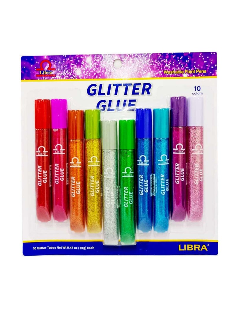 Libra Glitter Glue (Pack of Blister) Pack of 10 - Image 1