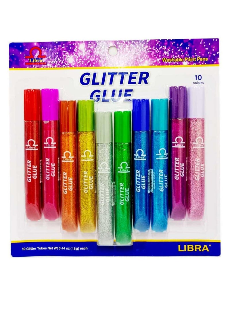 Libra Glitter Glue (Pack of Blister) Pack of 10 - Image 2
