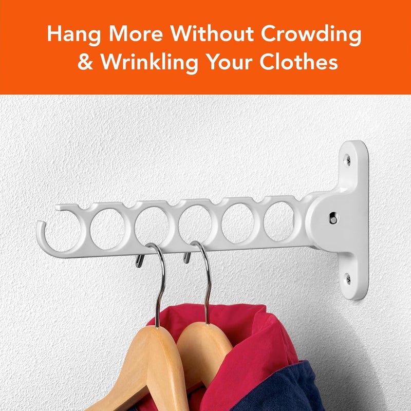 Spectrum Diversified (1) - 35000 Wall Mount Hanger Holder Closet Organiser, White - Image 2