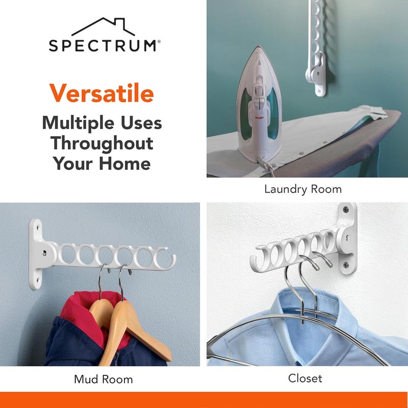 Spectrum Diversified (1) - 35000 Wall Mount Hanger Holder Closet Organiser, White - Image 5
