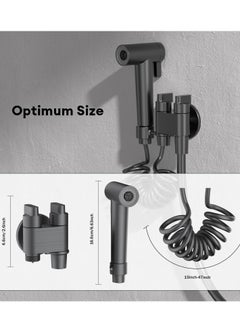 Jomoo Shattaf Set, Handheld Bidet Sprayer for Toilet with Bidet Hose and Holder, High Pressure Bathroom Bidet Shower for Personal Hygiene, Black  - Image 4