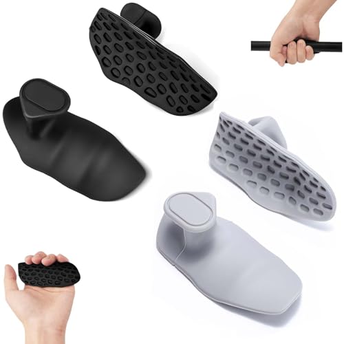 Zytiqt 2 Pairs Gym Hand Grip, Gym Grips for Men, Non-Slip Weight Lifting Grips for Enhanced Grip Strength and Palm Protection, Black and Gray Hand Gripper for Dumbbell Workout and Home Training - Image 1