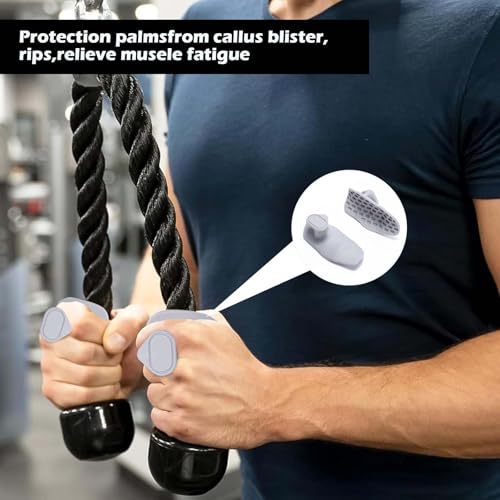 Zytiqt 2 Pairs Gym Hand Grip, Gym Grips for Men, Non-Slip Weight Lifting Grips for Enhanced Grip Strength and Palm Protection, Black and Gray Hand Gripper for Dumbbell Workout and Home Training - Image 4