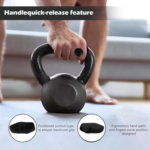 Zytiqt 2 Pairs Gym Hand Grip, Gym Grips for Men, Non-Slip Weight Lifting Grips for Enhanced Grip Strength and Palm Protection, Black and Gray Hand Gripper for Dumbbell Workout and Home Training - Image 3
