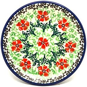 Polish Pottery Coaster  Maraschino