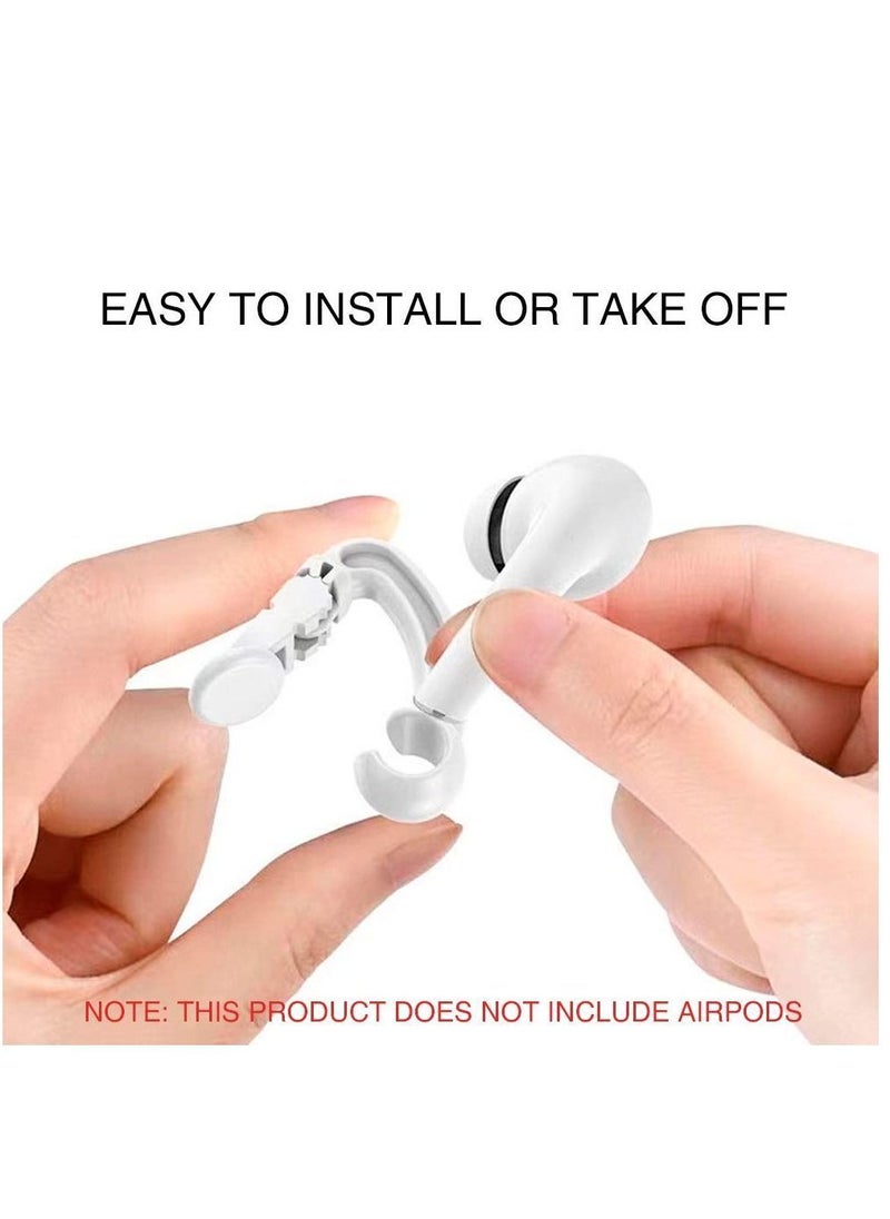 Y&D - Ear Hooks Covers, Compatible with Apple AirPods 1, 2, 3 and Pro, Anti Lost Sports for 2,3 Pro(White) - Image 1