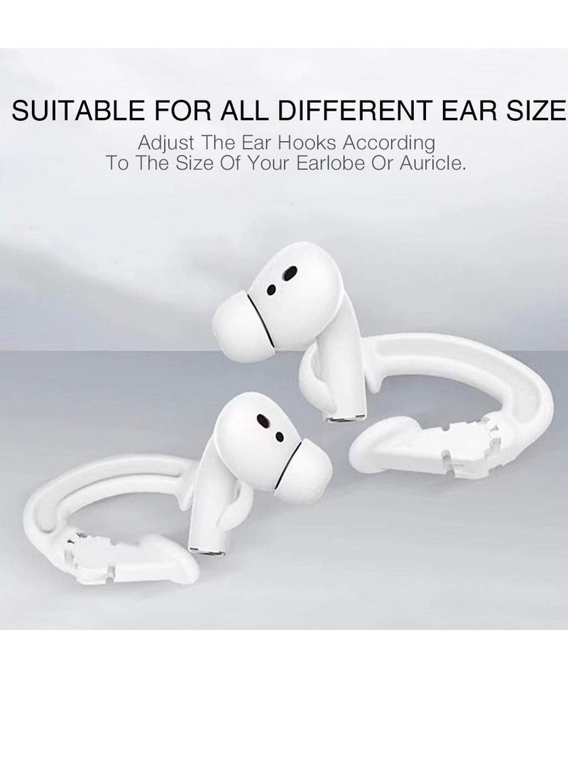 Y&D - Ear Hooks Covers, Compatible with Apple AirPods 1, 2, 3 and Pro, Anti Lost Sports for 2,3 Pro(White) - Image 1