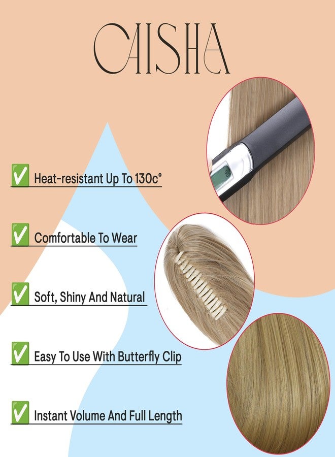 كايشا وصلة شعر كايشا بطول 24 بوصة، ذيل حصان، مشبك تثبيت، شعر طويل أملس، مزيج أشقر فاتح H623 - Image 4