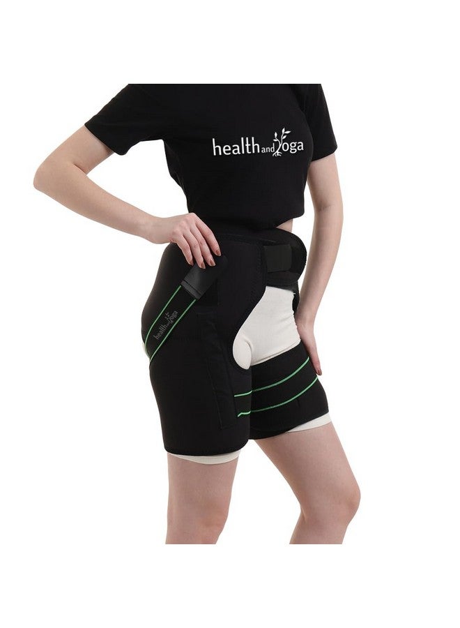 سول غيني حزام ربط الورك HEALTHANDYOGA® - حماية لكلا الوركين مع وسائد عازلة لمفصل الورك - يساعد على تقليل السقوط وكسور الورك والإصابات - مساعدة إعادة التأهيل للتعافي بعد الجراحة - مقاس مجاني، للجنسين - Image 1