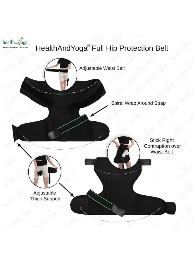 سول غيني حزام ربط الورك HEALTHANDYOGA® - حماية لكلا الوركين مع وسائد عازلة لمفصل الورك - يساعد على تقليل السقوط وكسور الورك والإصابات - مساعدة إعادة التأهيل للتعافي بعد الجراحة - مقاس مجاني، للجنسين - Image 2