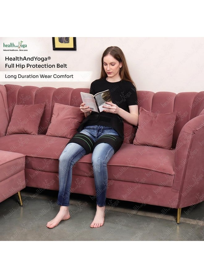 سول غيني حزام ربط الورك HEALTHANDYOGA® - حماية لكلا الوركين مع وسائد عازلة لمفصل الورك - يساعد على تقليل السقوط وكسور الورك والإصابات - مساعدة إعادة التأهيل للتعافي بعد الجراحة - مقاس مجاني، للجنسين - Image 3