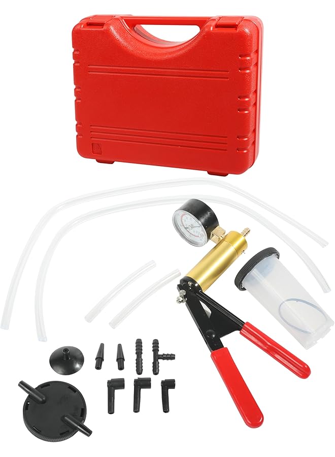 Generic Esewalas Brake Bleeder Kit,Brake Bleeder Vacuum Pump Kit With Adapters,Car Accessories 2 In 1 Brake Fluid Bleeder Kit Hand Held Vacuum Pump Test Set,Car Brake Clutch Bleeder Tool  - Image 1